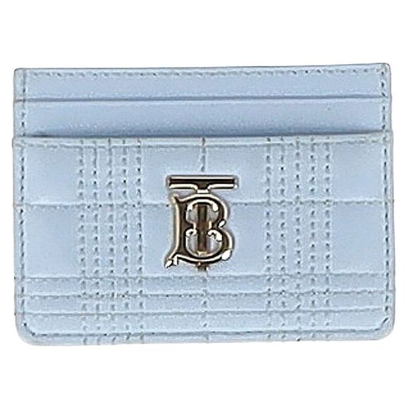 Burberry Lola Card Holder in Light Blue Leather - Picture 1 of 12